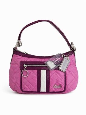 Y2K Coach Poppy Quilted Ski Bunny Pink Shoulder Bag